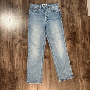 Denim Forum The Arlo High Rise Straight Jean Organic Cotton